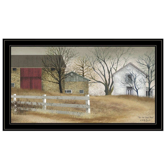 The Old Stone Barn 4 Black Framed Print Wall Art - Homeroots - Flyclothing LLC