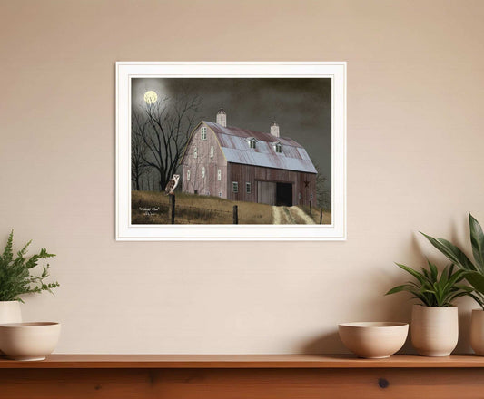 Midnight Moon 5 White Framed Print Wall Art - Homeroots - Flyclothing LLC