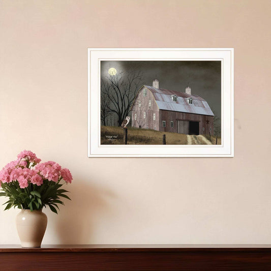 Midnight Moon 2 White Framed Print Wall Art - Homeroots - Flyclothing LLC