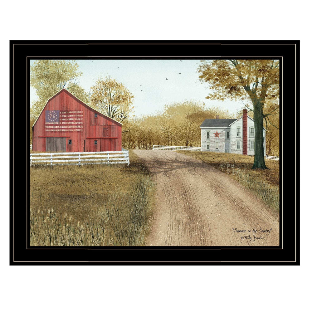 Summer in the Country 4 Black Framed Print Wall Art - Homeroots - Flyclothing LLC