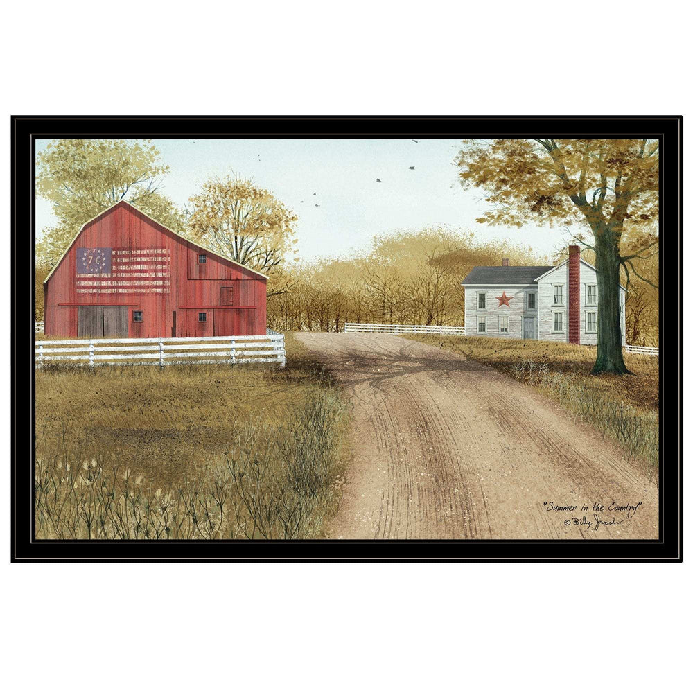 Summer In The Country 6 Black Framed Print Wall Art - Homeroots - Flyclothing LLC