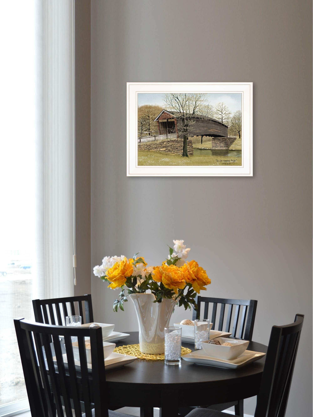 The Old Humpback Bridge 1 White Framed Print Wall Art - Homeroots - Flyclothing LLC