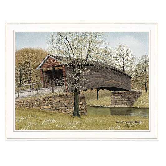 The Old Humpback Bridge 3 White Framed Print Wall Art - Homeroots - Flyclothing LLC
