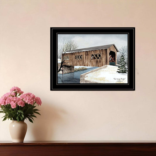 The Kissing Bridge 2 Black Framed Print Wall Art - Homeroots - Flyclothing LLC