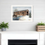 The Kissing Bridge 3 White Framed Print Wall Art - Homeroots - Flyclothing LLC