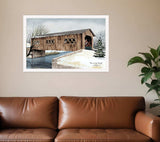 The Kissing Bridge 5 White Framed Print Wall Art - Homeroots - Flyclothing LLC