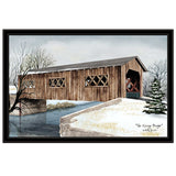 The Kissing Bridge 6 Black Framed Print Wall Art - Homeroots - Flyclothing LLC