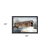 The Kissing Bridge 6 Black Framed Print Wall Art - Homeroots - Flyclothing LLC