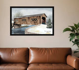 The Kissing Bridge 6 Black Framed Print Wall Art - Homeroots - Flyclothing LLC