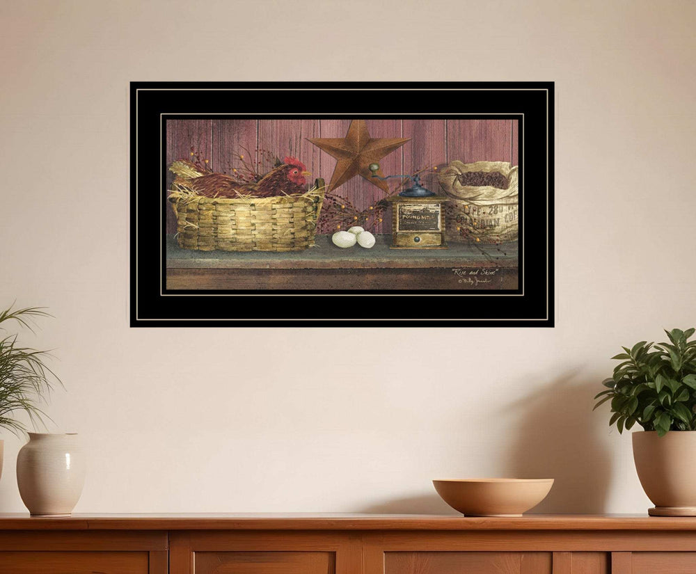 Rise and Shine 2 Black Framed Print Wall Art - Homeroots - Flyclothing LLC