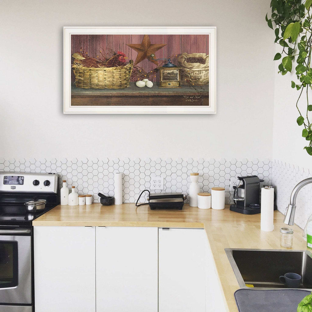 Rise and Shine 11 White Framed Print Wall Art - Homeroots - Flyclothing LLC