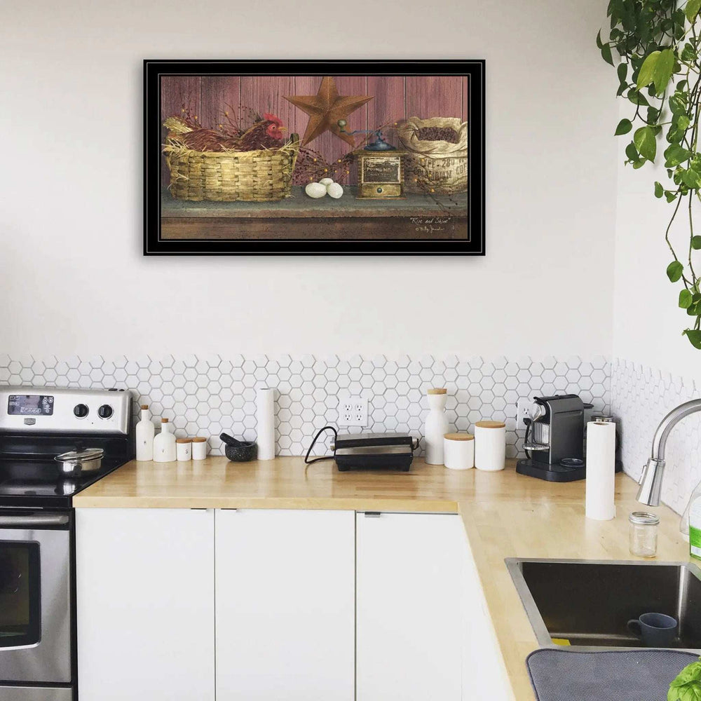 Rise and Shine 12 Black Framed Print Wall Art - Homeroots - Flyclothing LLC