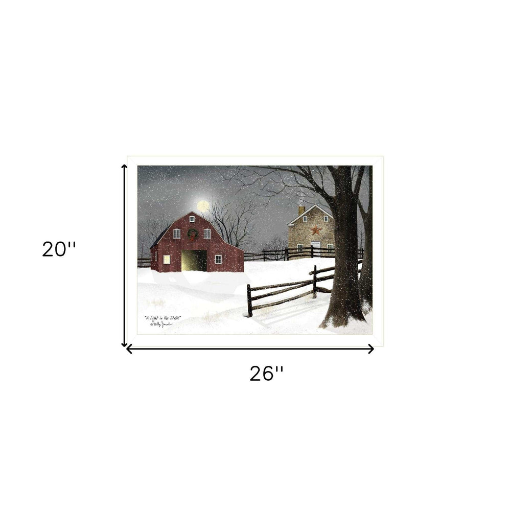 Light in the Stable 3 White Framed Print Wall Art - Homeroots - Flyclothing LLC