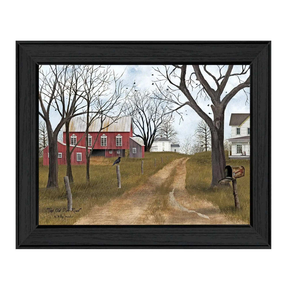 The Old Dirt Road 1 Black Framed Print Wall Art - Homeroots - Flyclothing LLC