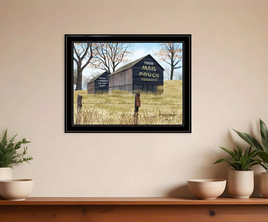 Treat Yourself Mail Pouch Barn 4 Black Framed Print Wall Art - Homeroots - Flyclothing LLC