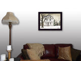 Winter Porch Black Framed Print Wall Art - Homeroots - Flyclothing LLC