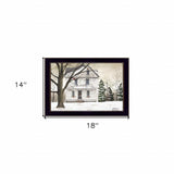 Winter Porch Black Framed Print Wall Art - Homeroots - Flyclothing LLC