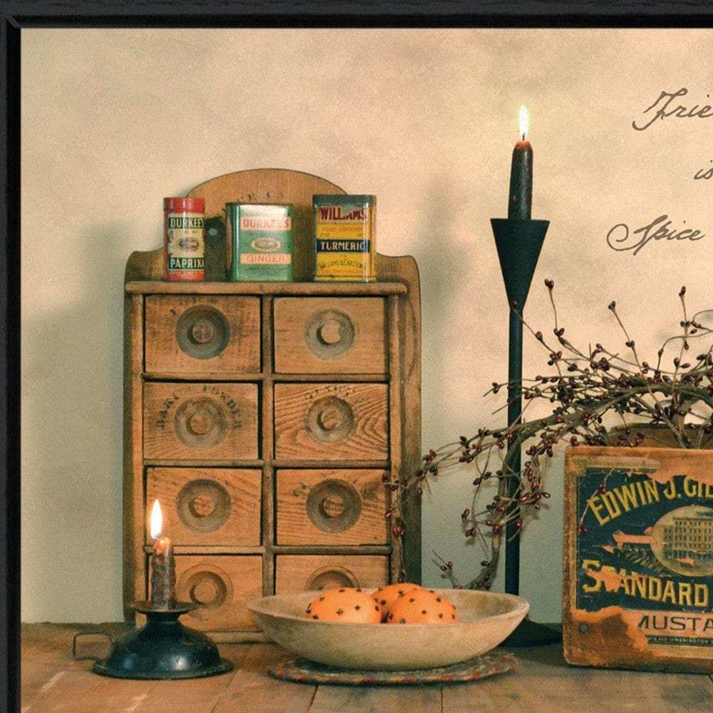 Friendship is the Spice of Life Black Framed Print Wall Art - Homeroots - Flyclothing LLC