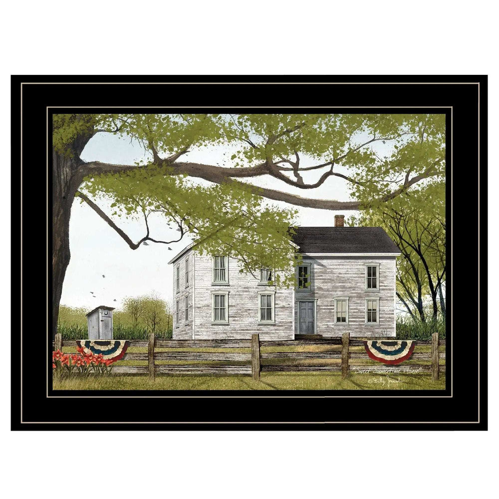 Sweet Summertime House 2 Black Framed Print Wall Art - Homeroots - Flyclothing LLC