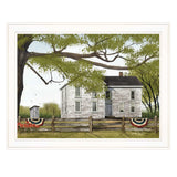 Sweet Summertime House 3 White Framed Print Wall Art - Homeroots - Flyclothing LLC