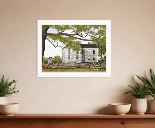 Sweet Summertime House 3 White Framed Print Wall Art - Homeroots - Flyclothing LLC