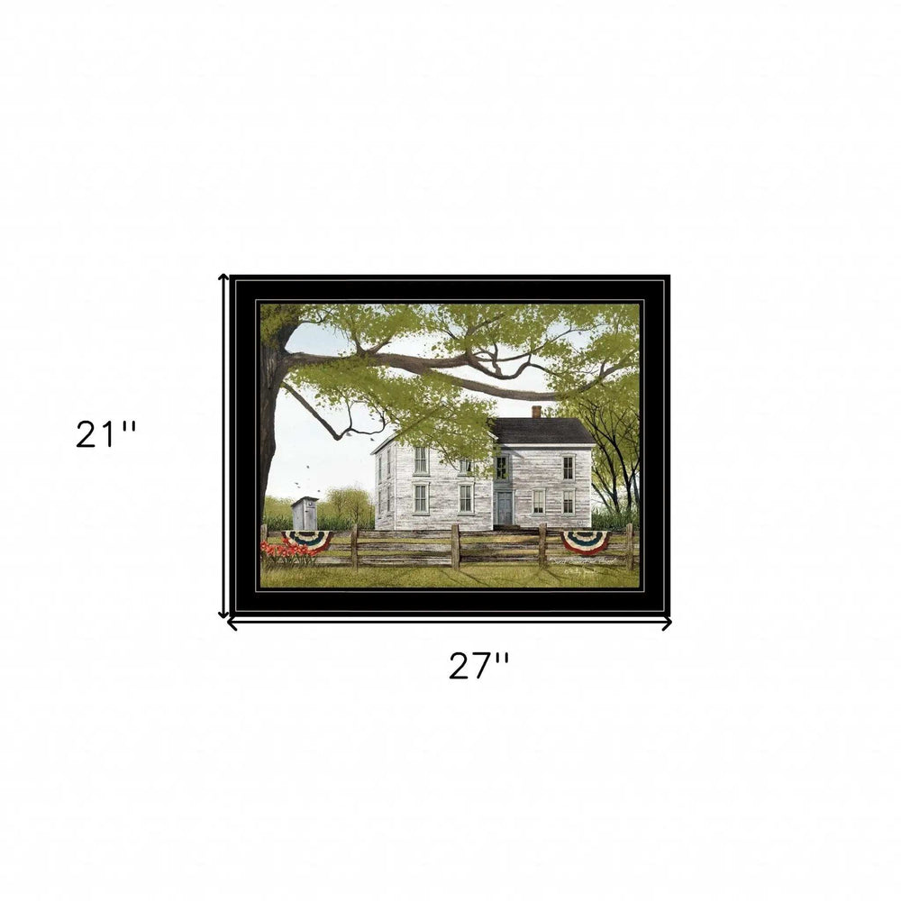 Sweet Summertime House 4 Black Framed Print Wall Art - Homeroots - Flyclothing LLC