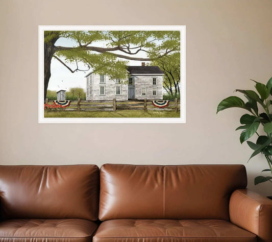 Sweet Summertime House 5 White Framed Print Wall Art - Homeroots - Flyclothing LLC