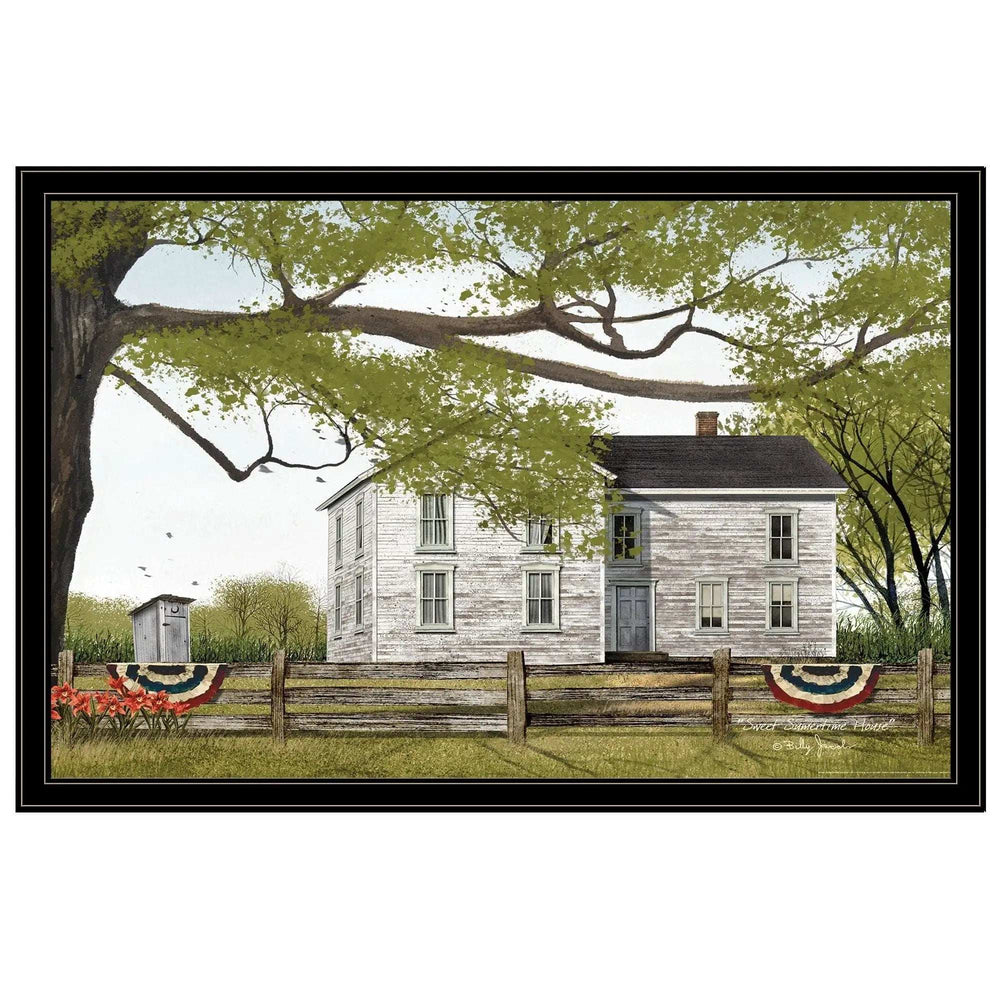 Sweet Summertime House 6 Black Framed Print Wall Art - Homeroots - Flyclothing LLC