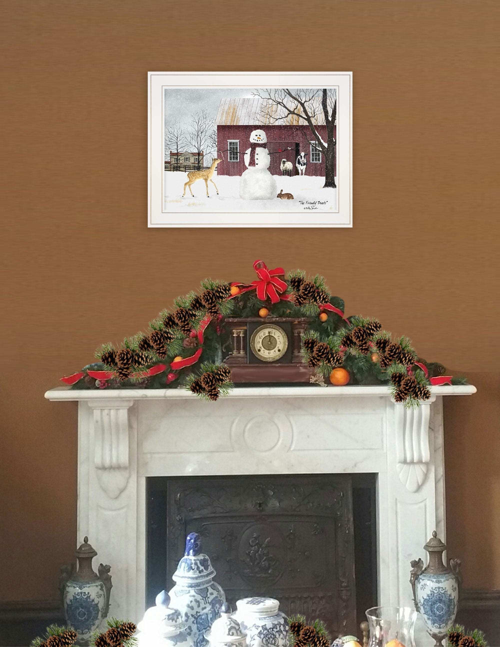 The Friendly Beasts 2 White Framed Print Wall Art - Homeroots - Flyclothing LLC