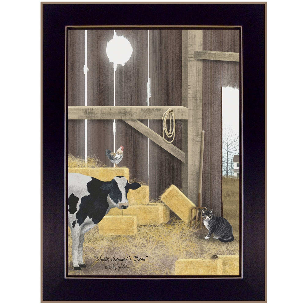 Uncle Sammys Barn Black Framed Print Wall Art - Homeroots - Flyclothing LLC