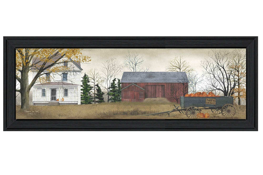 Pumpkins For Sale 4 Black Framed Print Wall Art - Homeroots - Flyclothing LLC