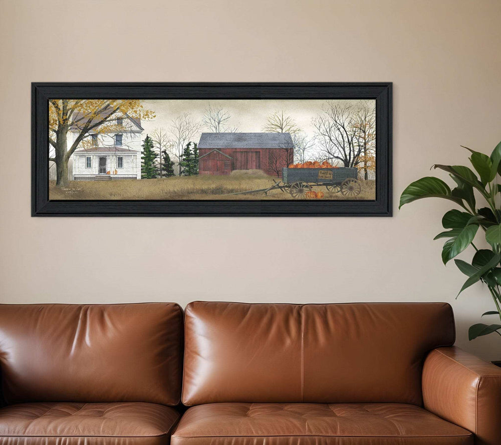 Pumpkins For Sale 4 Black Framed Print Wall Art - Homeroots - Flyclothing LLC