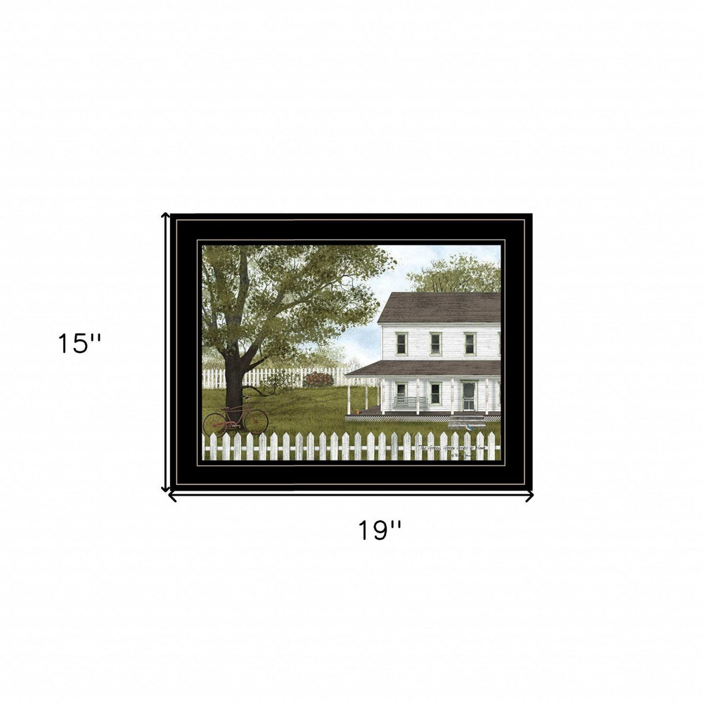 GREEN GREEN GRASS OF HOME 4 Black Framed Print Wall Art - Homeroots - Flyclothing LLC