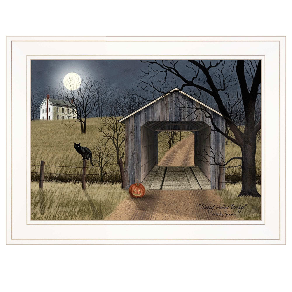 Sleepy Hollow Bridge 1 White Framed Print Wall Art - Homeroots - Flyclothing LLC