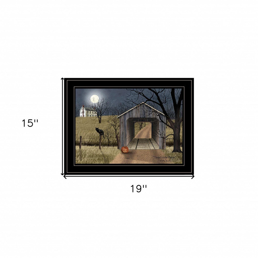 Sleepy Hollow Bridge 2 Black Framed Print Wall Art - Homeroots - Flyclothing LLC
