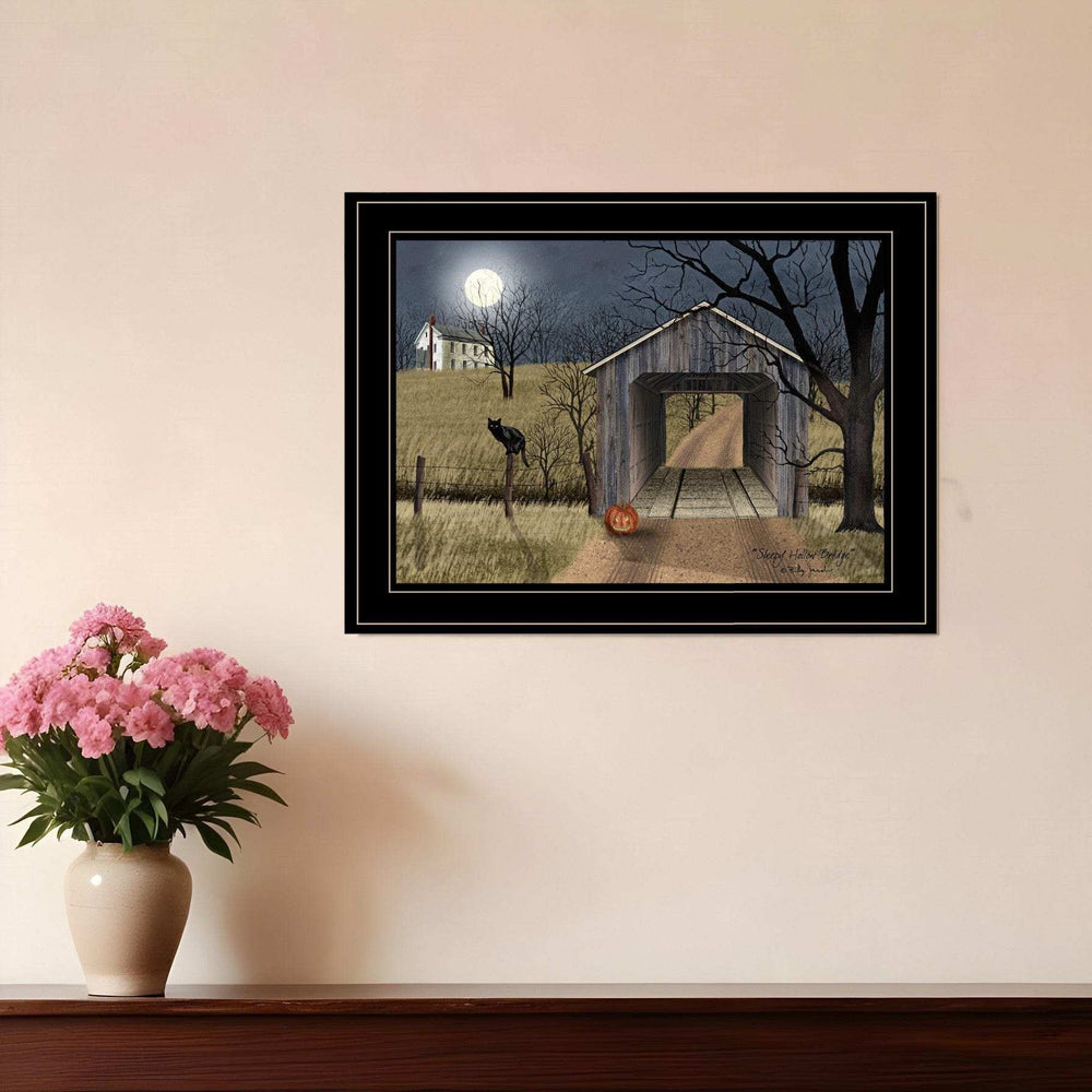 Sleepy Hollow Bridge 2 Black Framed Print Wall Art - Homeroots - Flyclothing LLC