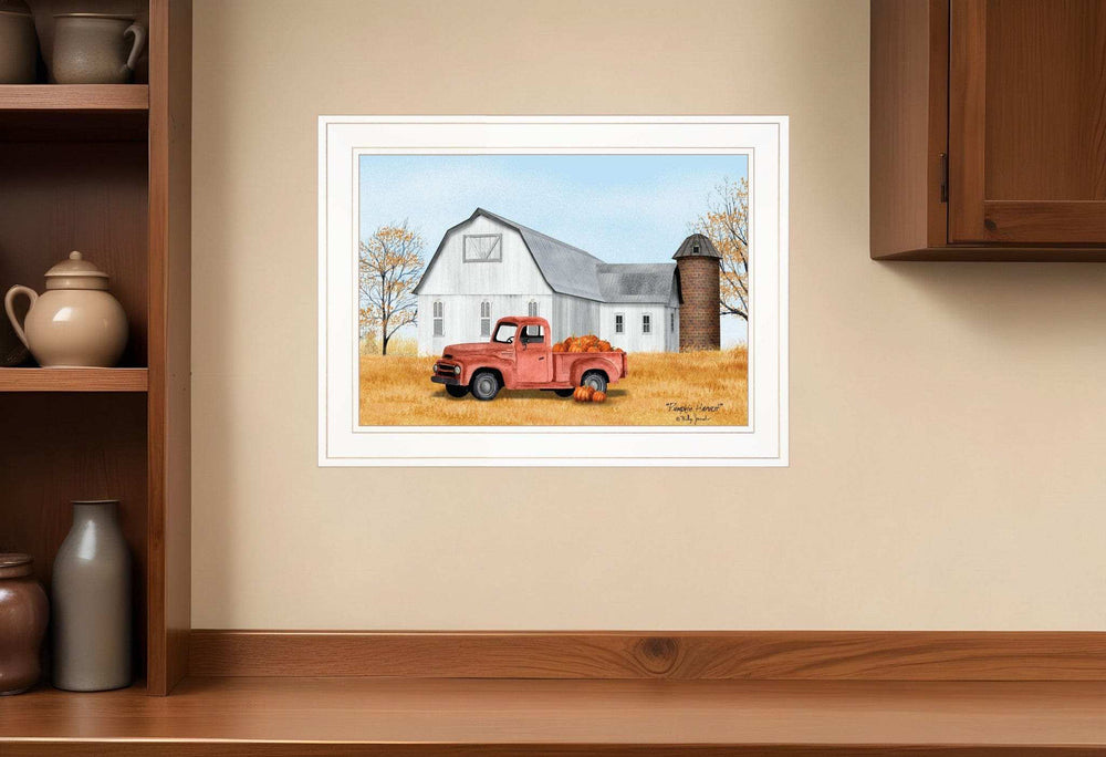 Pumpkin Harvest 1 White Framed Print Kitchen Wall Art - Homeroots - Flyclothing LLC