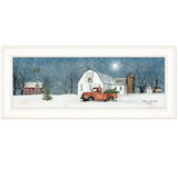 Winter on The Farm 1 White Framed Print Wall Art - Homeroots - Flyclothing LLC
