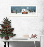 Winter on The Farm 1 White Framed Print Wall Art - Homeroots - Flyclothing LLC