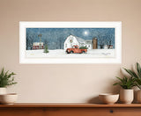 Winter on The Farm 1 White Framed Print Wall Art - Homeroots - Flyclothing LLC