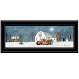 Winter on The Farm 2 Black Framed Print Wall Art - Homeroots - Flyclothing LLC