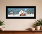Winter on The Farm 2 Black Framed Print Wall Art - Homeroots - Flyclothing LLC