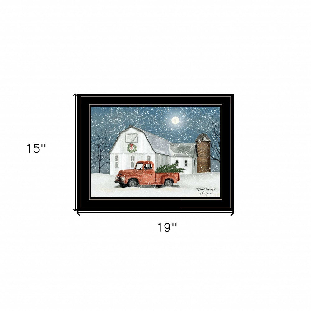 Wintry Weather 3 Black Framed Print Wall Art - Homeroots - Flyclothing LLC