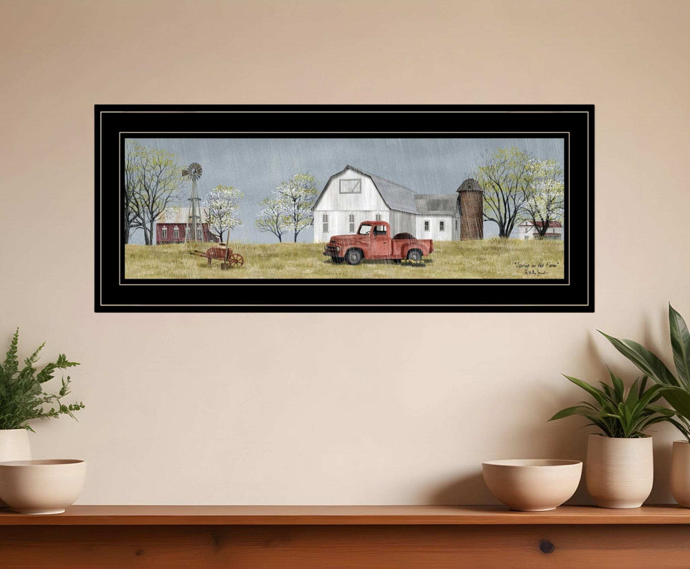 Spring On The Farm 2 Black Framed Print Wall Art - Homeroots - Flyclothing LLC