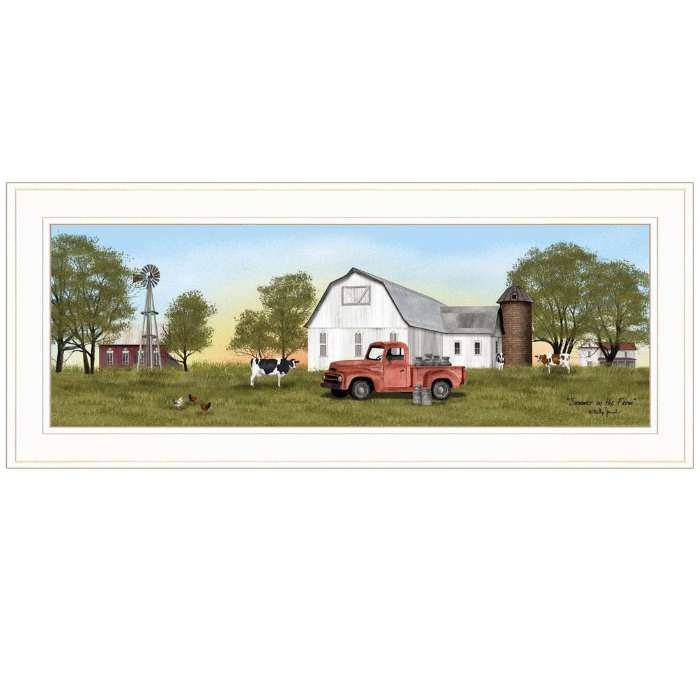 Summer on the Farm 1 White Framed Print Wall Art - Homeroots - Flyclothing LLC