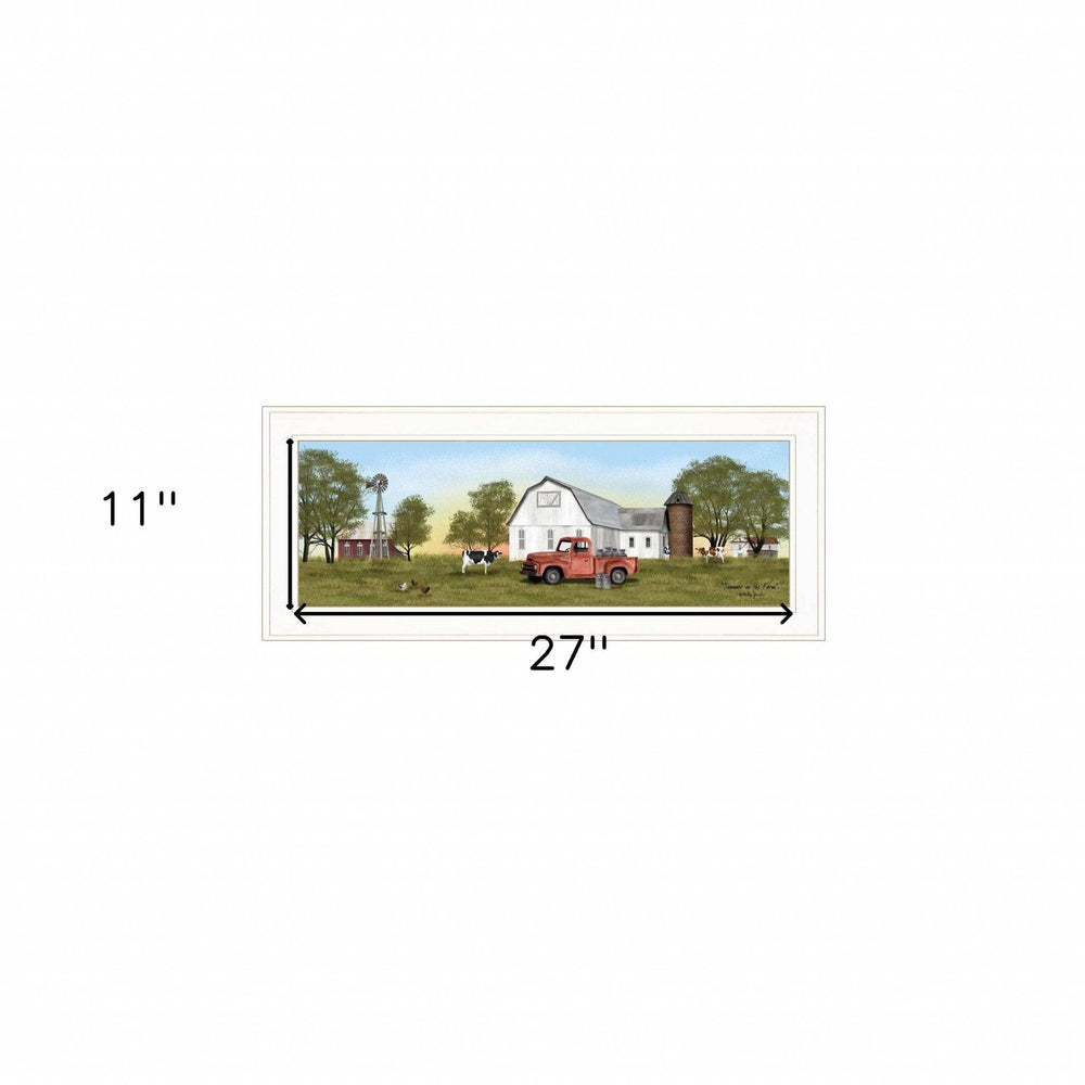 Summer on the Farm 1 White Framed Print Wall Art - Homeroots - Flyclothing LLC