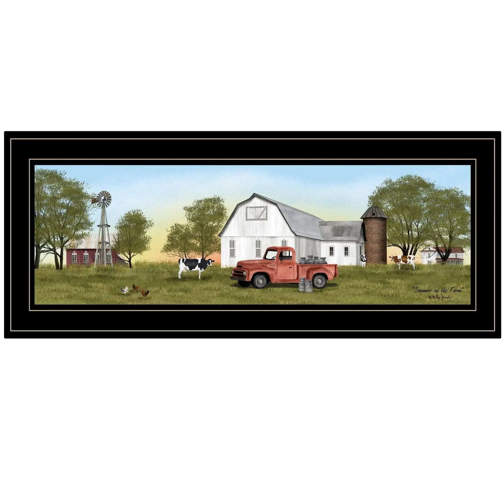 Summer on the Farm 2 Black Framed Print Wall Art - Homeroots - Flyclothing LLC