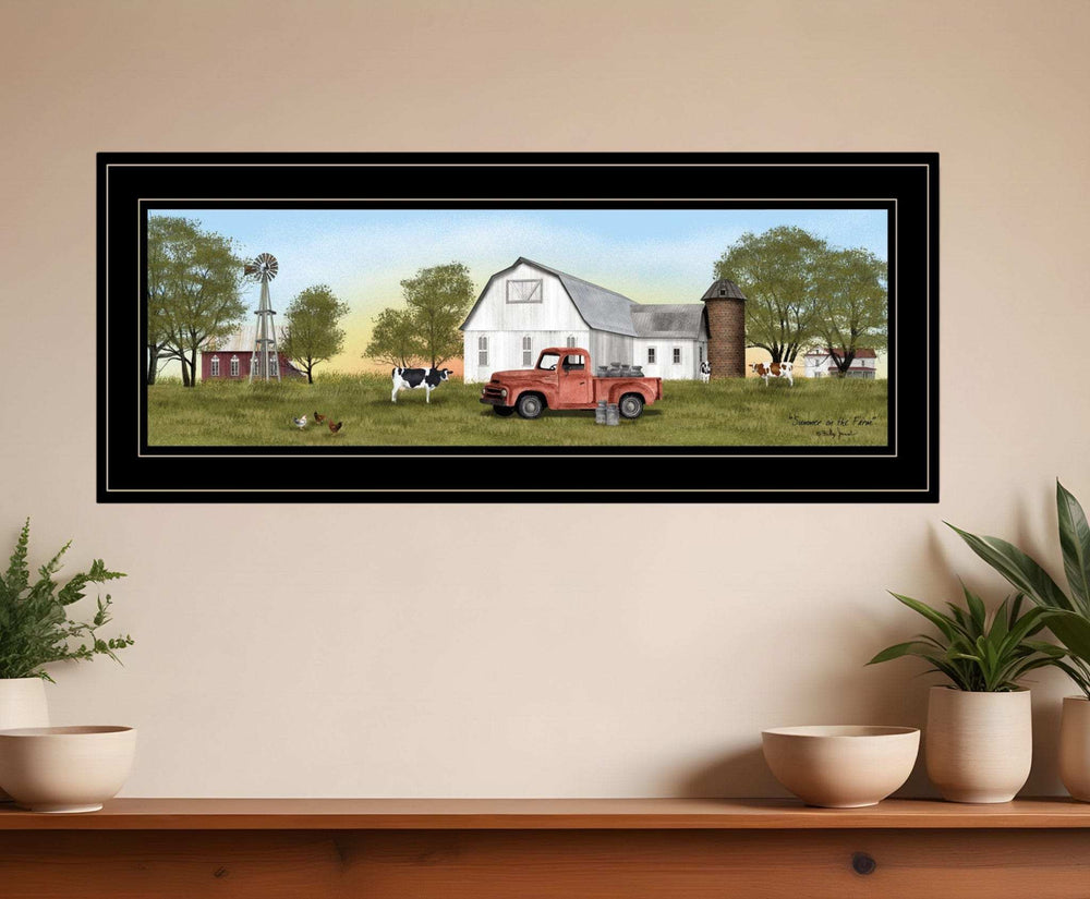 Summer on the Farm 2 Black Framed Print Wall Art - Homeroots - Flyclothing LLC