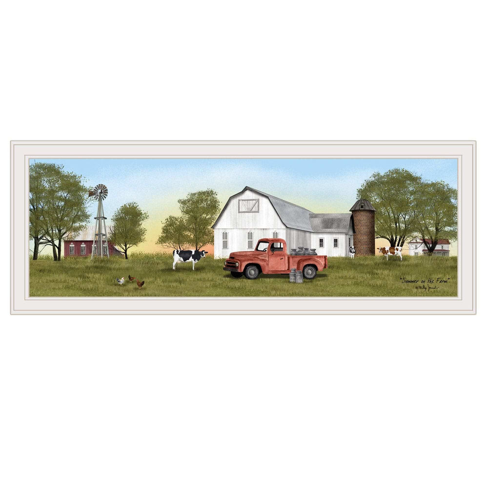 Summer on the Farm 3 White Framed Print Wall Art - Homeroots - Flyclothing LLC