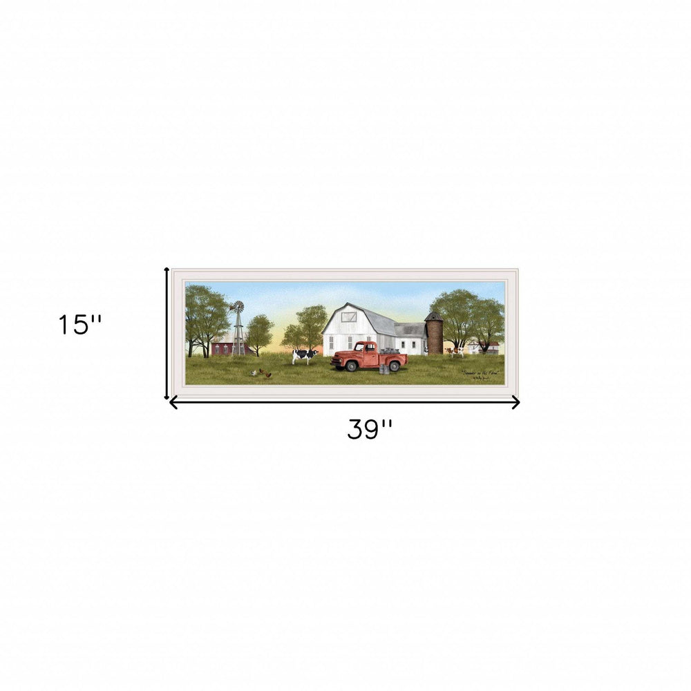 Summer on the Farm 3 White Framed Print Wall Art - Homeroots - Flyclothing LLC